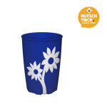 Trinkbecher blau mit Antirutsch-Blume, 220 ml