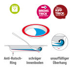 Schale rot mit Kipp-Trick, Ø 15,5 cm