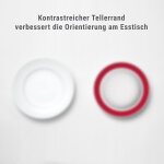 Schale rot mit Kipp-Trick, Ø 15,5 cm