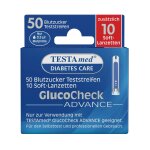 GlucoCheck Advance Blutzuckerteststreifen plus Soft-Lanzetten