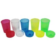 Schnabelbecher Set mit Deckel 4 X 4 mm 10 Teilig