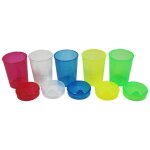 Schnabelbecher Set mit Deckel 4 X 4 mm 10 Teilig