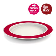 Teller rot mit Kipp-Trick, Ø 27 cm