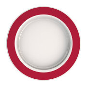 Teller rot mit Kipp-Trick, Ø 27 cm