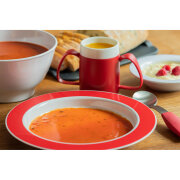 Teller rot mit Kipp-Trick, Ø 27 cm