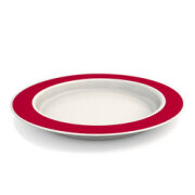 Teller rot mit Kipp-Trick, Ø 27 cm