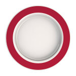 Teller rot mit Kipp-Trick, Ø 27 cm