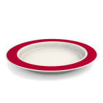 Teller rot mit Kipp-Trick, Ø 27 cm